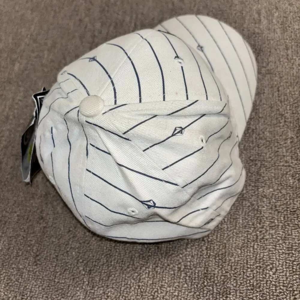 Y2K Volcom 2001 Baseball Hat Fitted S/M AOP White NWT